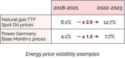 Energy price volatility