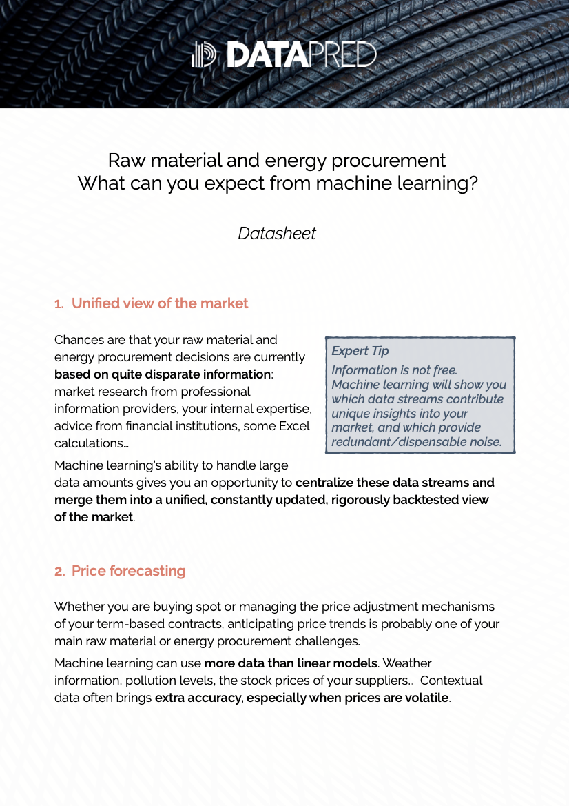 ML & Direct material procurement