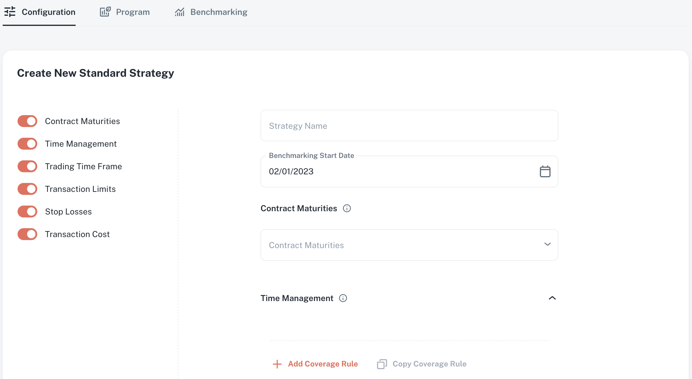 Configuration : Design & Test Multiple Strategies